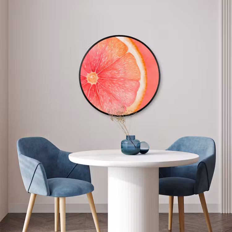 Ronde fotolijst - Grapefruit - Roze - Levendig — 3