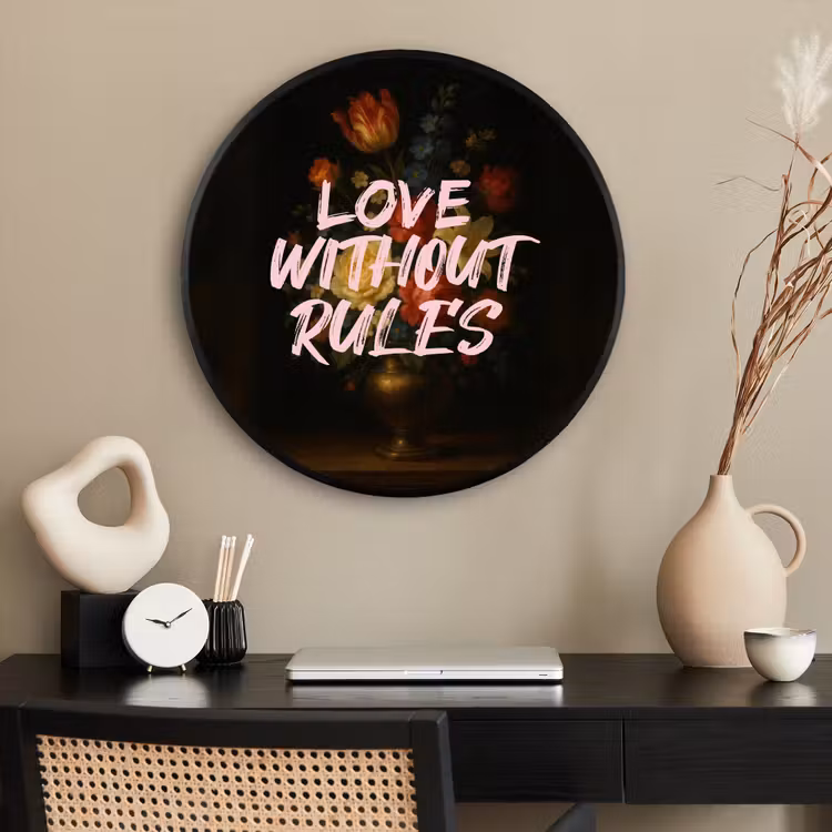 Ronde fotolijst - Liefde - Modern - Bloemen — 2