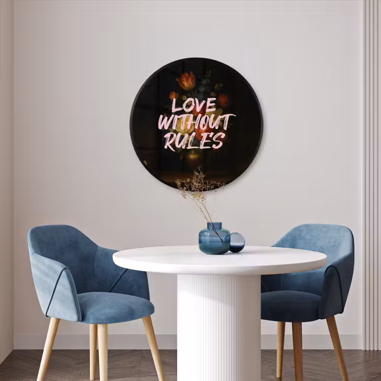Ronde fotolijst - Liefde - Modern - Bloemen — 3