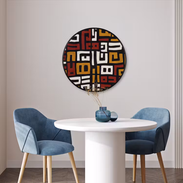 Ronde fotolijst - Abstract - Patroon - Rood — 3