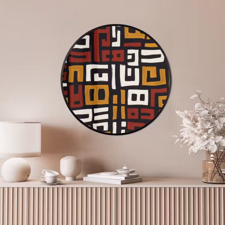 Ronde fotolijst - Abstract - Patroon - Rood — 4