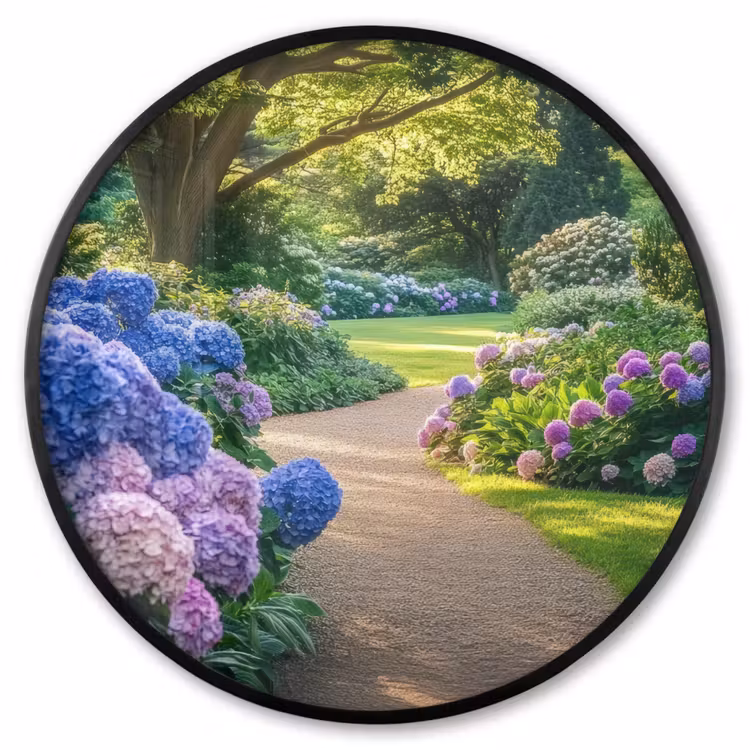 Ronde fotolijst - Hortensia- Park - Pad — 1