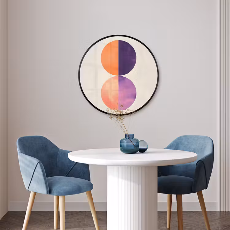 Ronde fotolijst - Abstract - Cirkels - Paars — 3