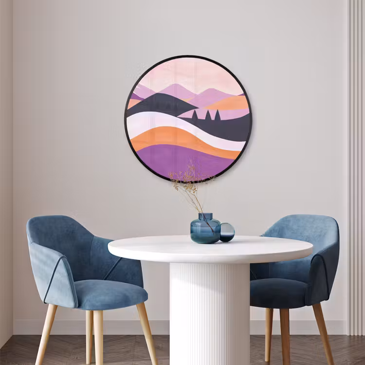 Ronde fotolijst - Abstract - Heuvels - Bomen - Groen — 3
