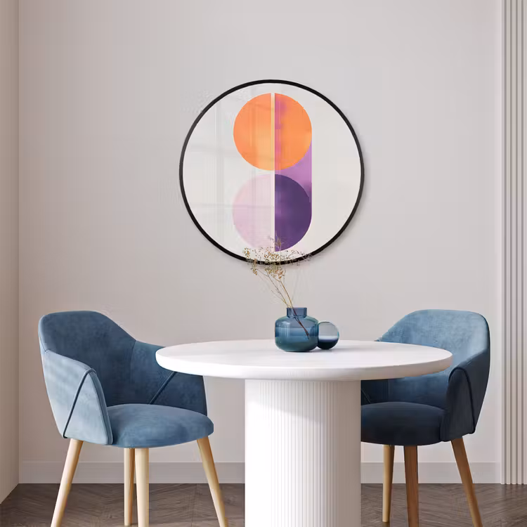 Ronde fotolijst - Cirkels - Abstract - Paars — 3