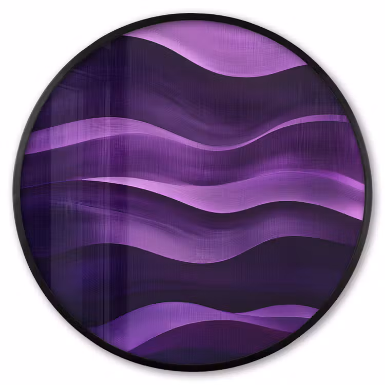 Ronde fotolijst - Golven - Abstract - Paars — 1