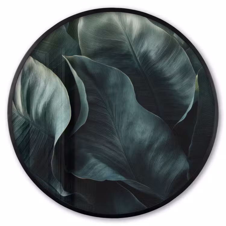 Ronde fotolijst - Groen - Bladeren - Glad - Nerven — 1