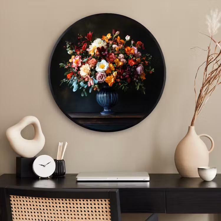 Ronde fotolijst - Groot - Bloemen - Vaas - Boeket — 2