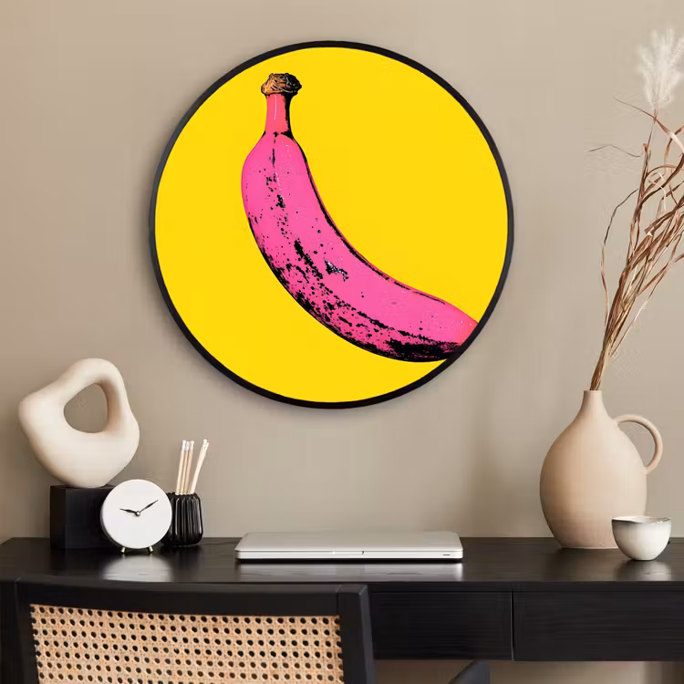 Ronde fotolijst - Banaan - Grafisch - Geel — 2