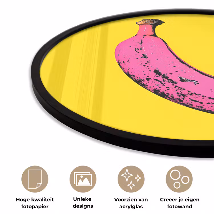 Ronde fotolijst - Banaan - Grafisch - Geel — 5