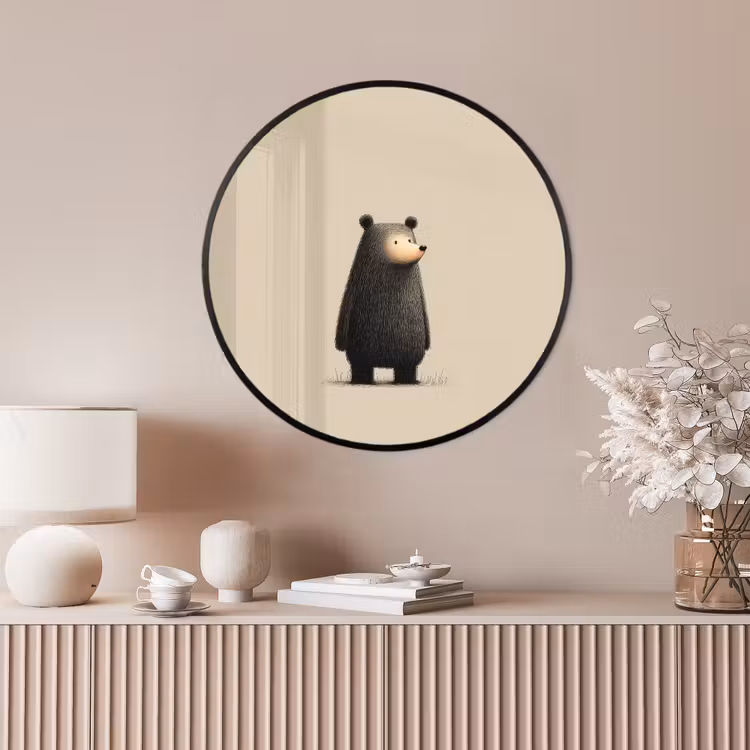 Ronde fotolijst - Beer - Donkerbruin - Minimalistisch — 4