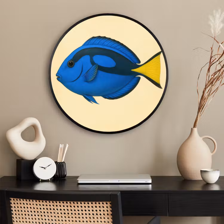 Ronde fotolijst - Blauw - Dory - Vis - Staartvin — 2