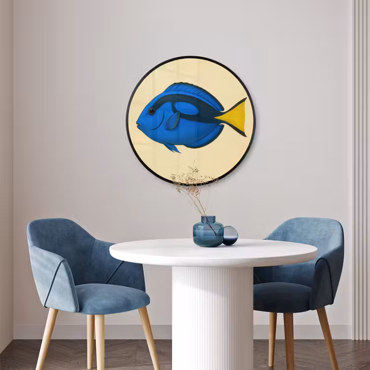 Ronde fotolijst - Blauw - Dory - Vis - Staartvin — 3