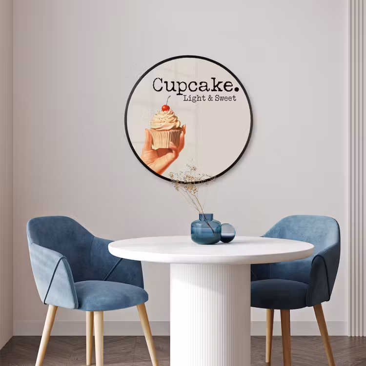 Ronde fotolijst - Cupcake - Zoet - Kers — 3