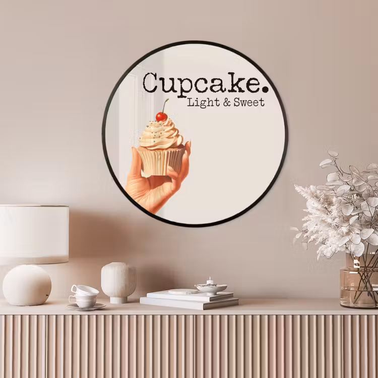 Ronde fotolijst - Cupcake - Zoet - Kers — 4