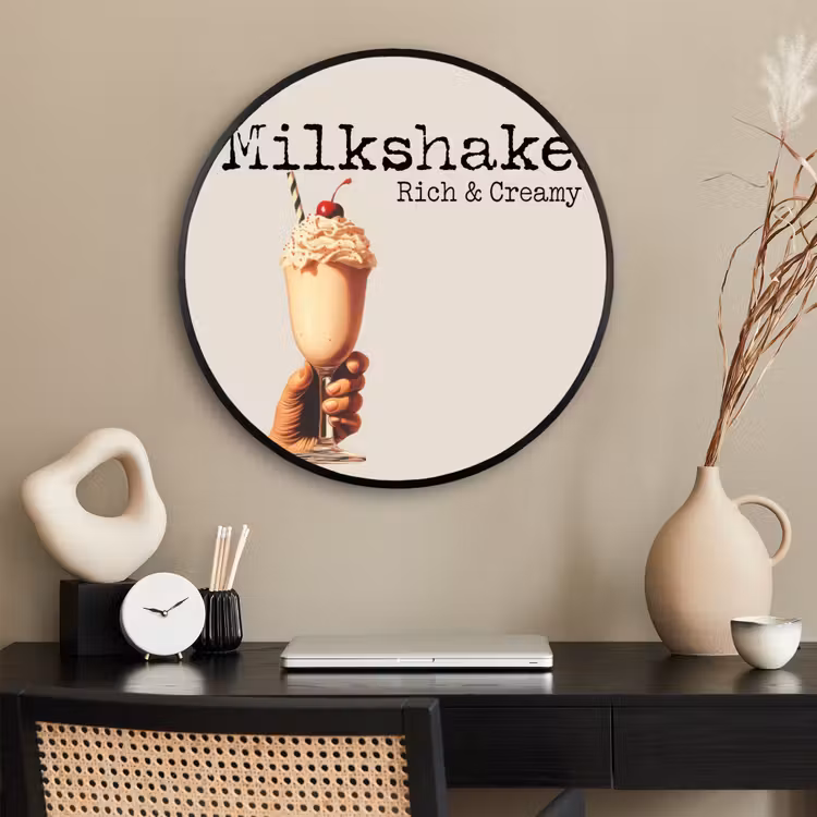 Ronde fotolijst - Milkshake - Kers - Rietje — 2