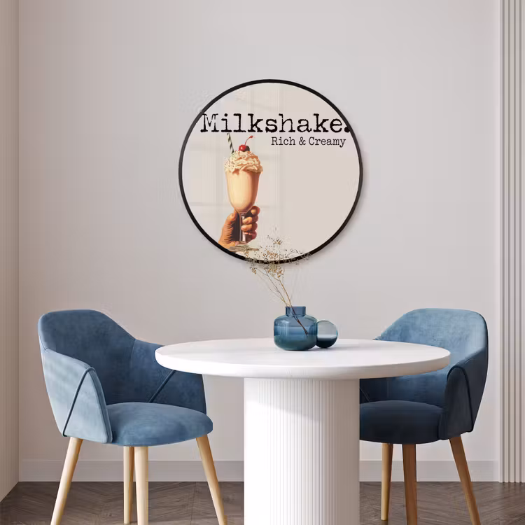 Ronde fotolijst - Milkshake - Kers - Rietje — 3