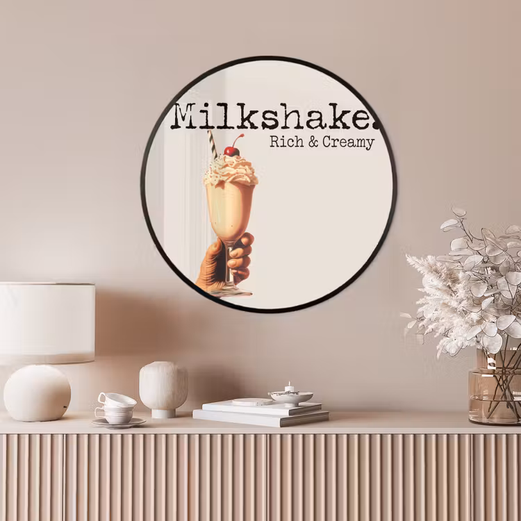 Ronde fotolijst - Milkshake - Kers - Rietje — 4