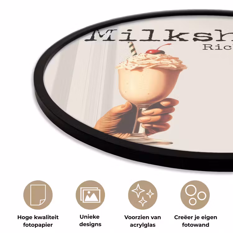 Ronde fotolijst - Milkshake - Kers - Rietje — 5