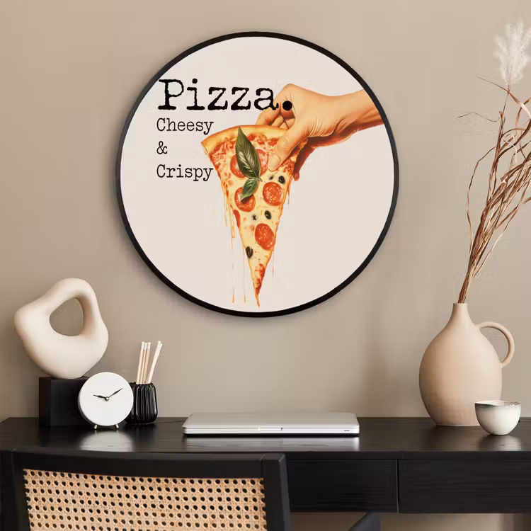 Ronde fotolijst - Pizza - Kaas - Pepperoni — 2