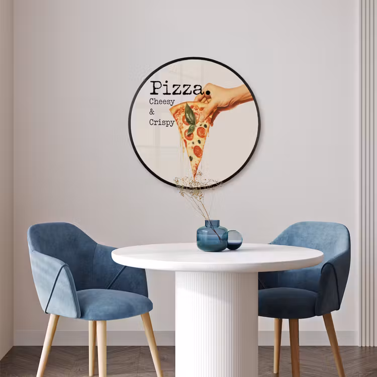 Ronde fotolijst - Pizza - Kaas - Pepperoni — 3