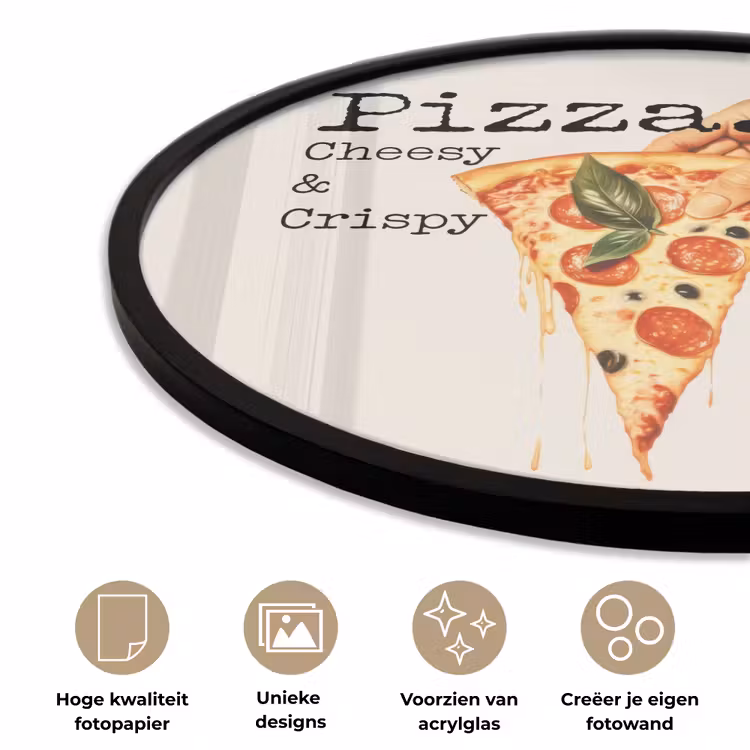 Ronde fotolijst - Pizza - Kaas - Pepperoni — 5