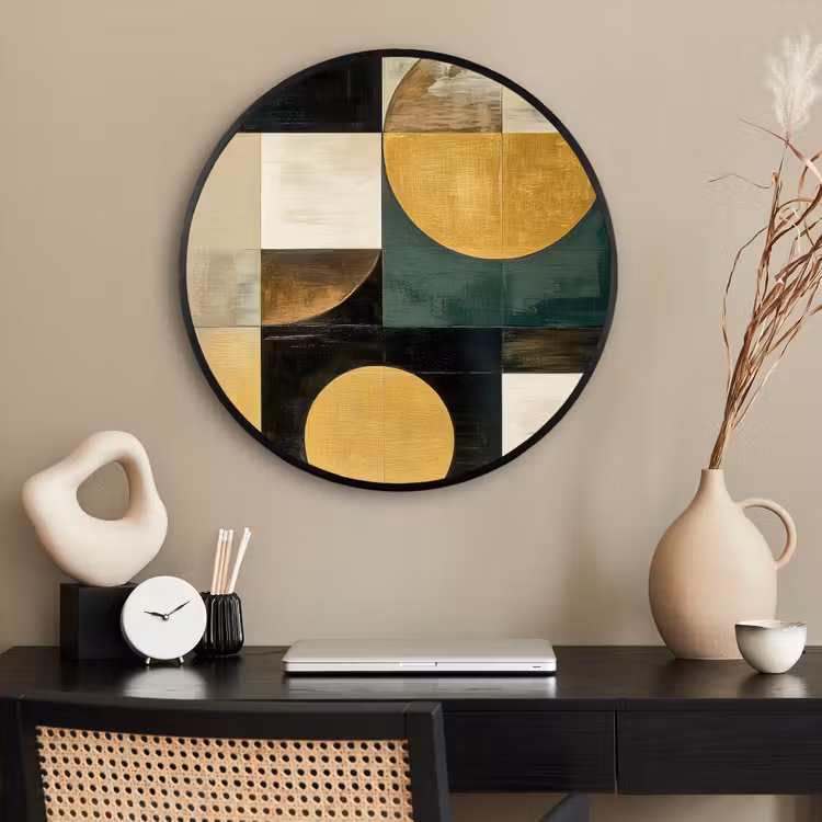 Ronde fotolijst - Abstract - Goud - Brons - Vormen - Geometrisch — 2
