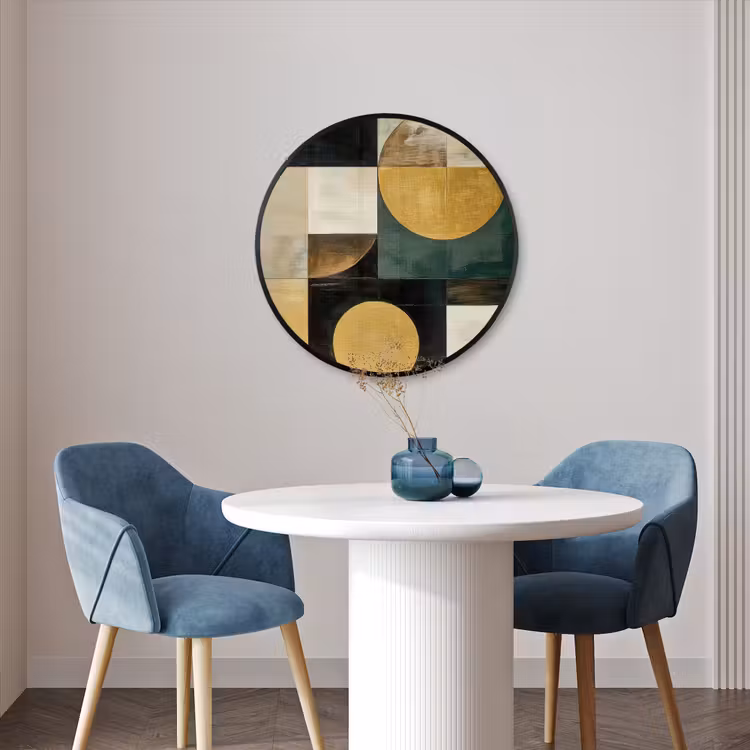 Ronde fotolijst - Abstract - Goud - Brons - Vormen - Geometrisch — 3