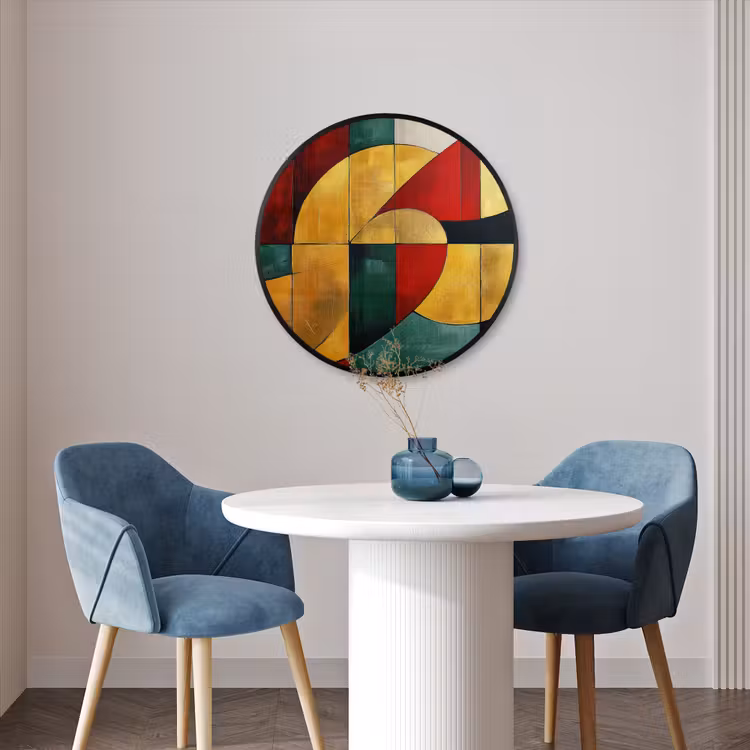 Ronde fotolijst - Abstract - Kerst - Goud - Rood - Groen — 3