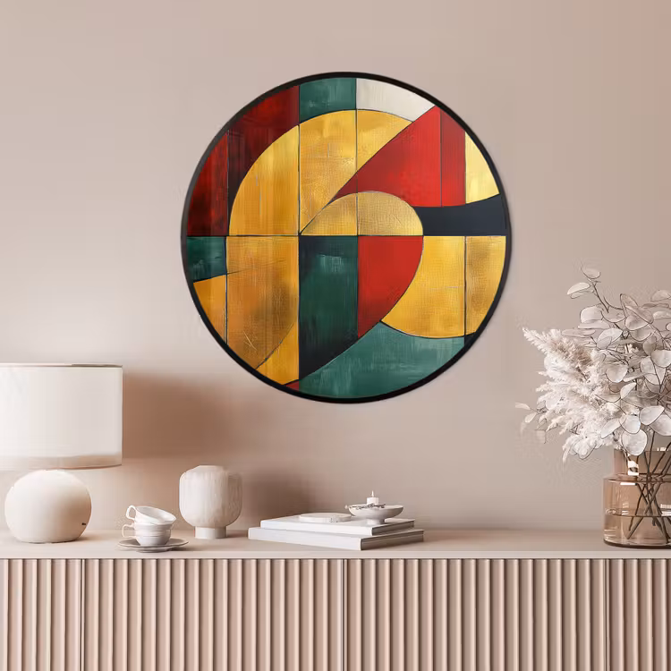 Ronde fotolijst - Abstract - Kerst - Goud - Rood - Groen — 4