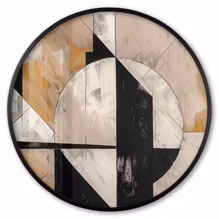 Ronde fotolijst - Abstract - Modern - Geometrisch - Pastel — 1