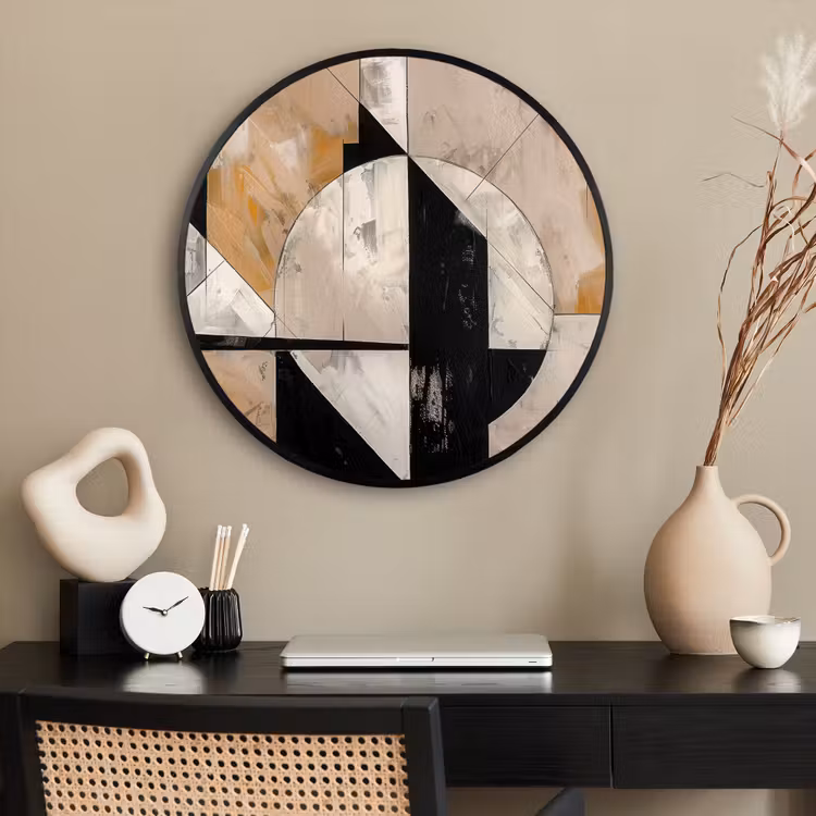 Ronde fotolijst - Abstract - Modern - Geometrisch - Pastel — 2