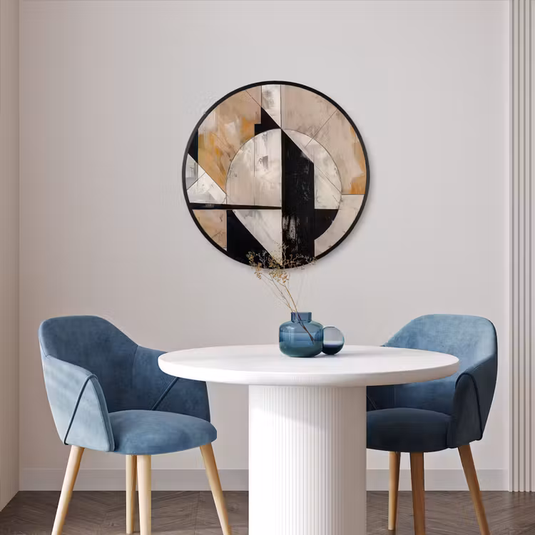 Ronde fotolijst - Abstract - Modern - Geometrisch - Pastel — 3