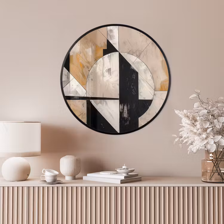 Ronde fotolijst - Abstract - Modern - Geometrisch - Pastel — 4