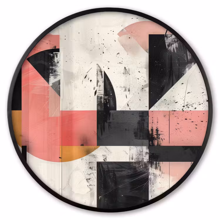 Ronde fotolijst - Roze - Abstract - Aesthetic - Modern - Vormen — 1