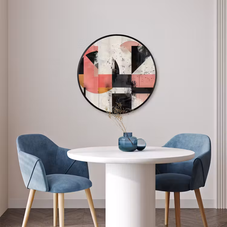 Ronde fotolijst - Roze - Abstract - Aesthetic - Modern - Vormen — 3