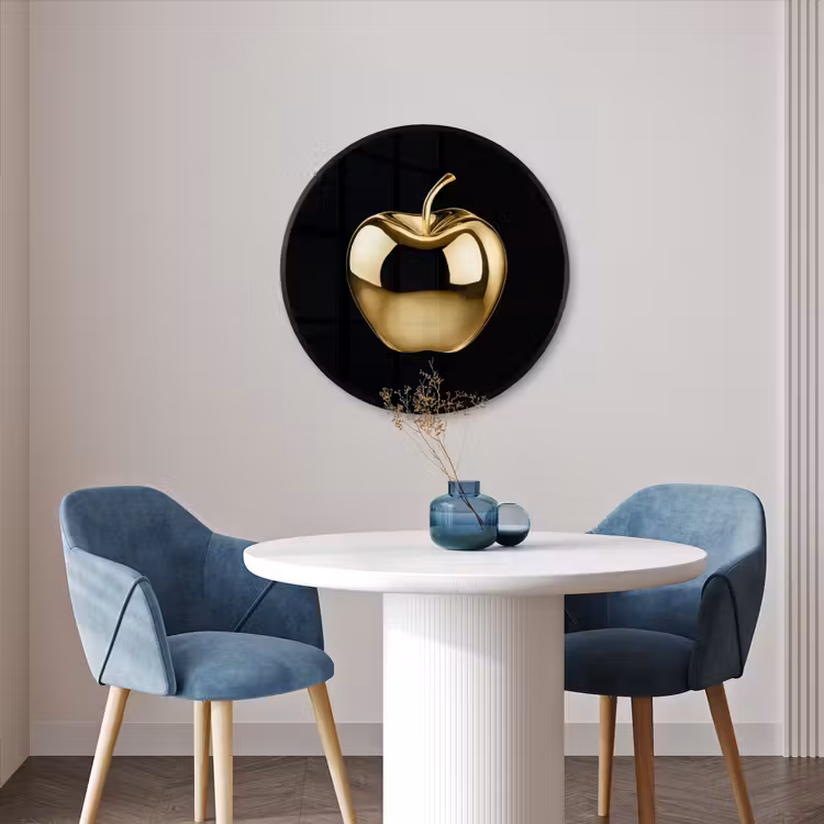 Ronde fotolijst - Appel - Goud - Chrome - Zwart — 3