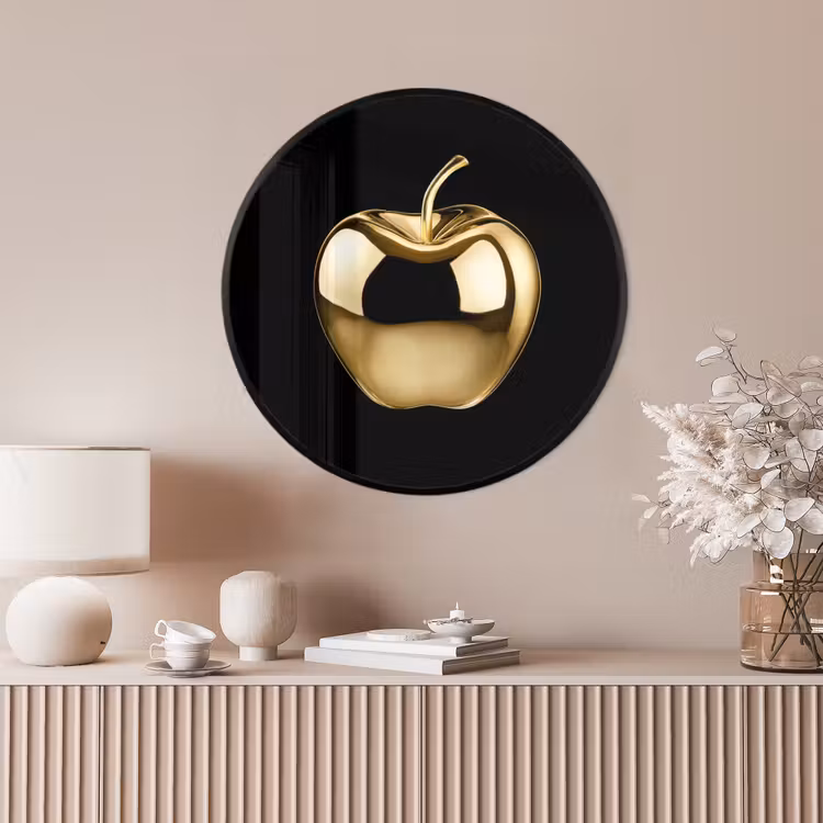 Ronde fotolijst - Appel - Goud - Chrome - Zwart — 4