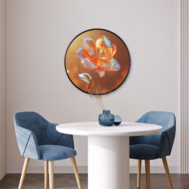 Ronde fotolijst - Glazen - Bloem - Zonlicht — 3