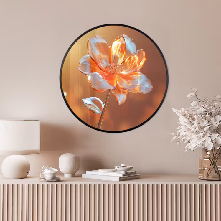 Ronde fotolijst - Glazen - Bloem - Zonlicht — 4