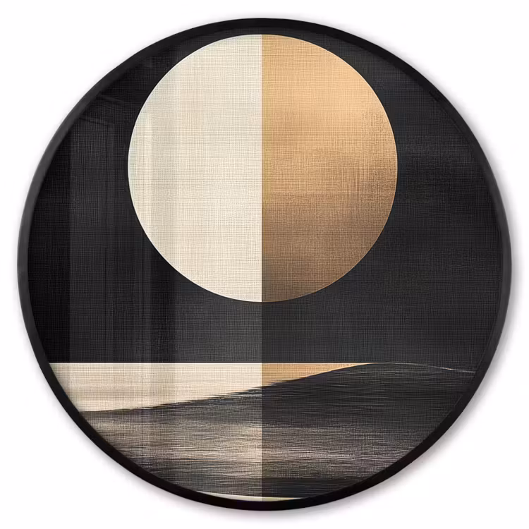 Ronde fotolijst - Maan - Cirkel - Goud — 1