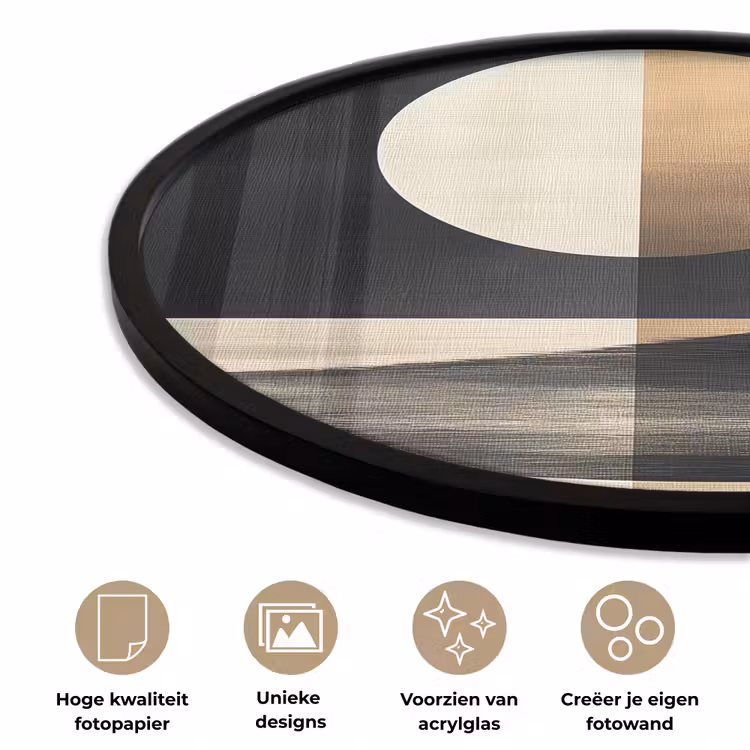 Ronde fotolijst - Maan - Cirkel - Goud — 5