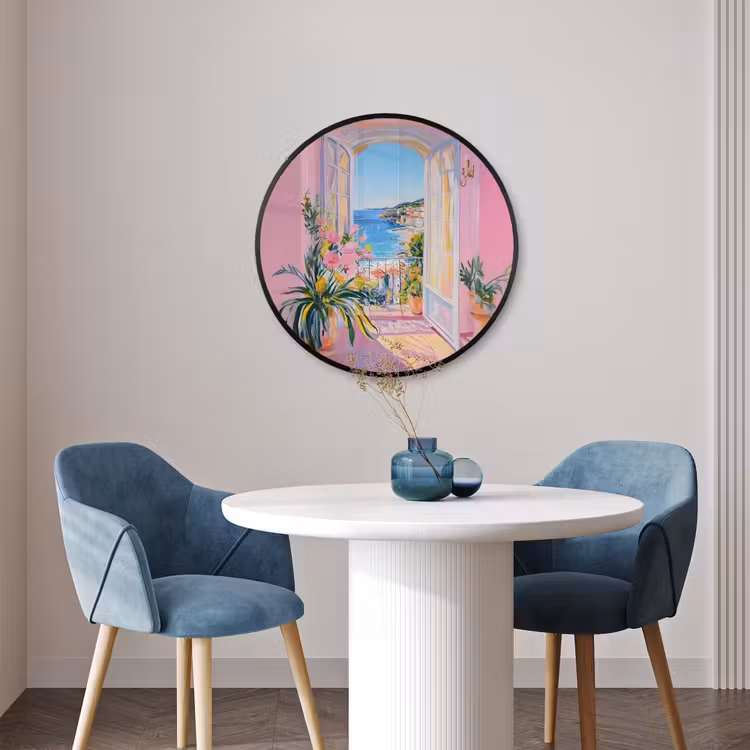 Ronde fotolijst - Roze - Buiten - Verf — 3
