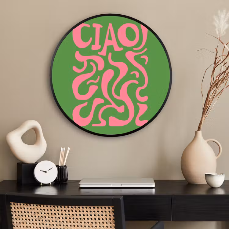 Ronde fotolijst - Abstract - Roze - Ciao - Vormen — 2