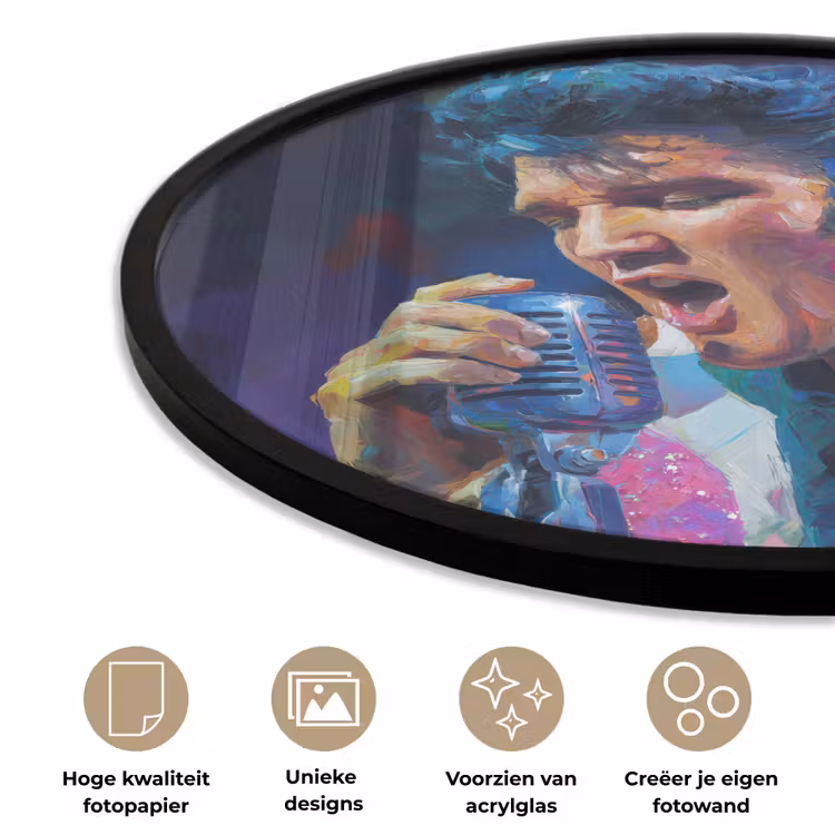 Ronde fotolijst - Expressief - Microfoon - Paars — 5