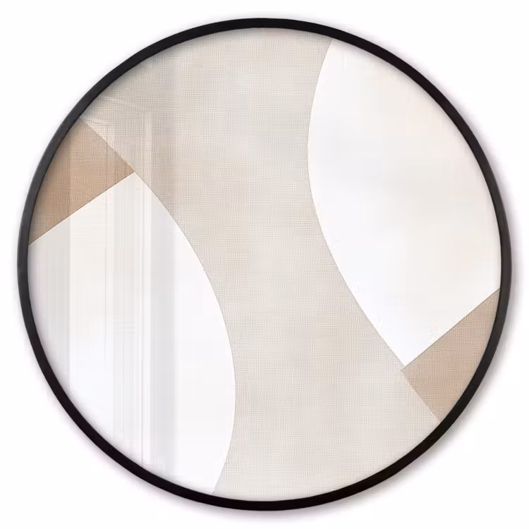 Ronde fotolijst - Bruin - Japandi - Abstract — 1