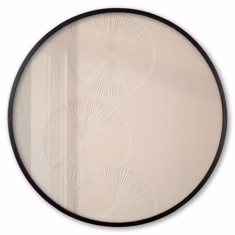 Ronde fotolijst - Japandi - Beige - Modern — 1