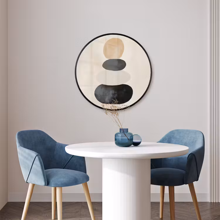 Ronde fotolijst - Japandi - Wabi sabi - Beige — 3