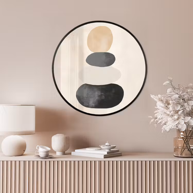 Ronde fotolijst - Japandi - Wabi sabi - Beige — 4