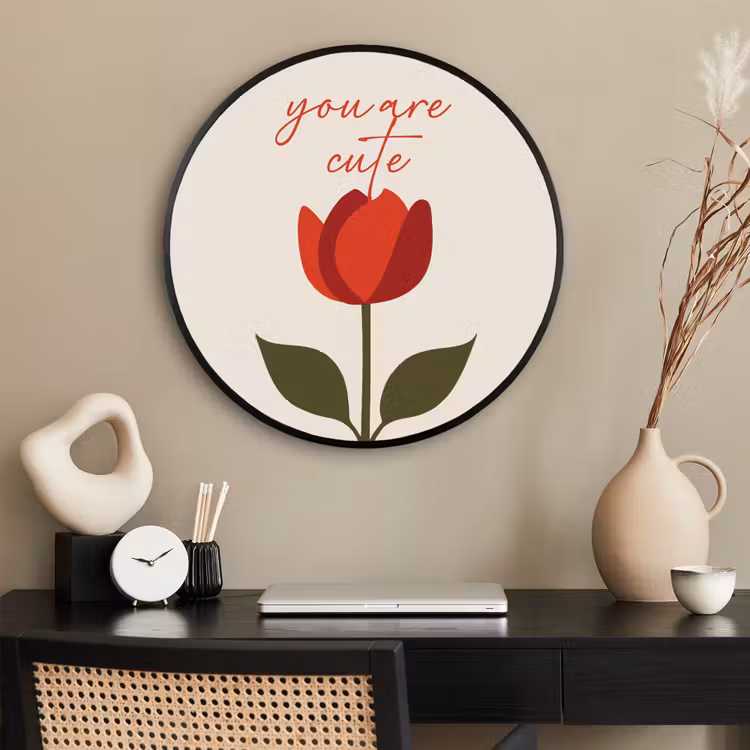 Ronde fotolijst - Roos - Rood - Bloem - Valentijn — 2